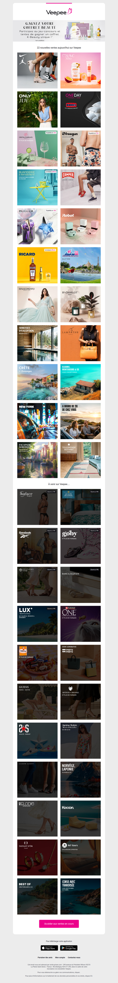 Aujourd'hui : Nike, Musc intime, Only & Jdy et 19 autres ventes sur Veepee