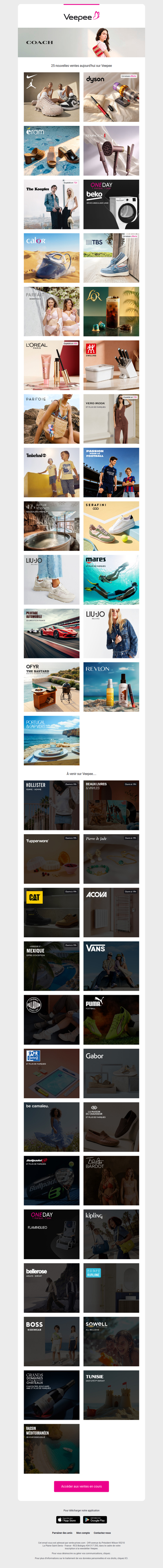Aujourd'hui : Nike, Dyson, Eram et 21 autres ventes sur Veepee
