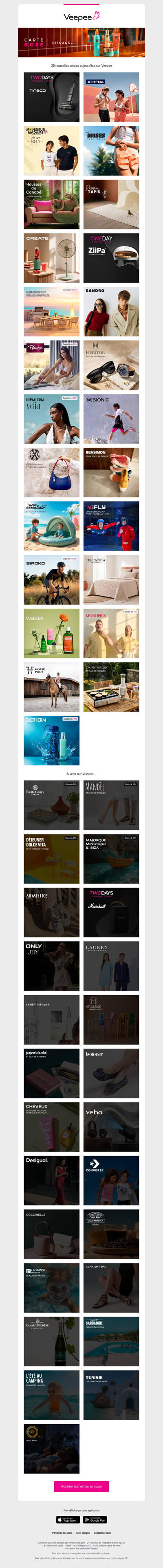 Aujourd'hui : Tineco, Athena, Monsieur Madame et 22 autres ventes sur Veepee