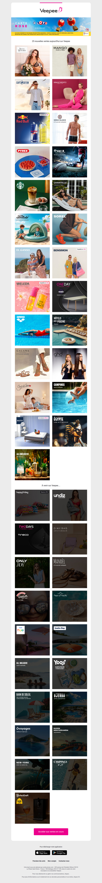 Aujourd'hui : Just for Victoria, Mango Kids, Café Coton et 22 autres ventes sur Veepee