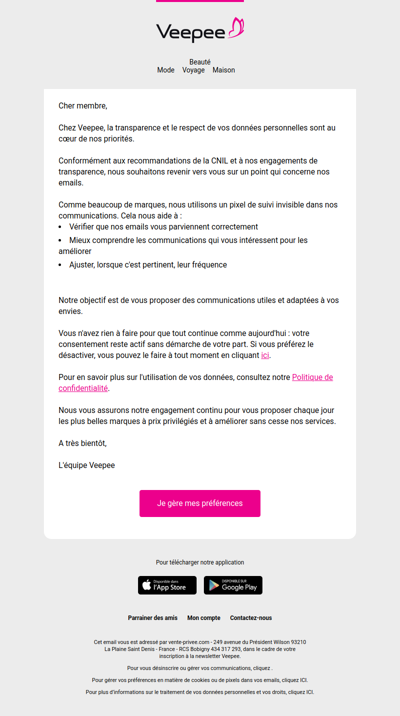 Un mot sur nos e-mails