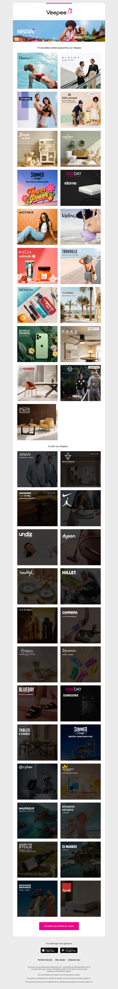 Aujourd'hui : Hunza G, Sisley, Athena et 16 autres ventes sur Veepee