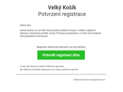 Potvrďte svou registraci