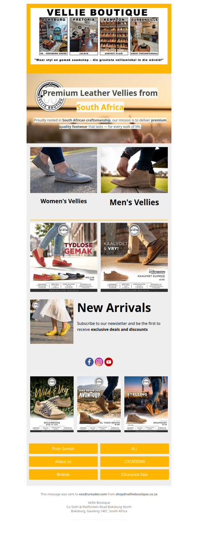 Premium Leather Vellies from South Africa