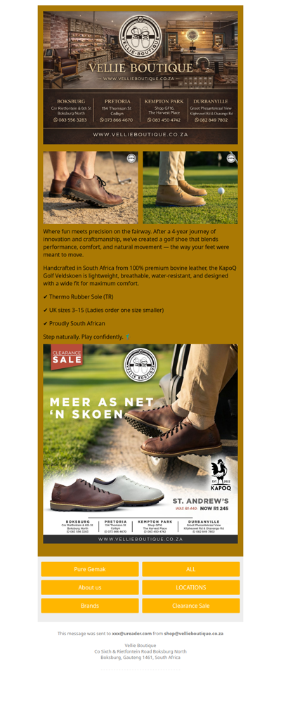 Golf Veldskoen from South Africa