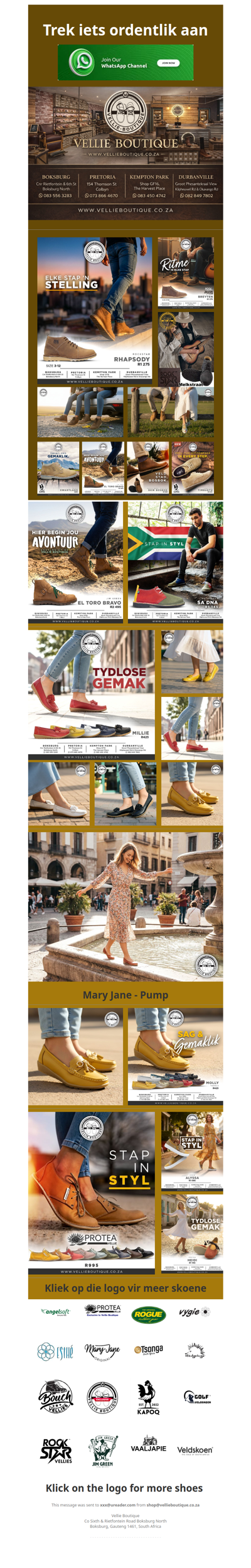 Trek iets ordentlik aan - ons is oop die 31ste