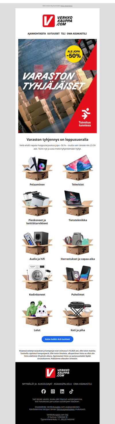 Vielä ehdit alennusmyyntiin ⏰