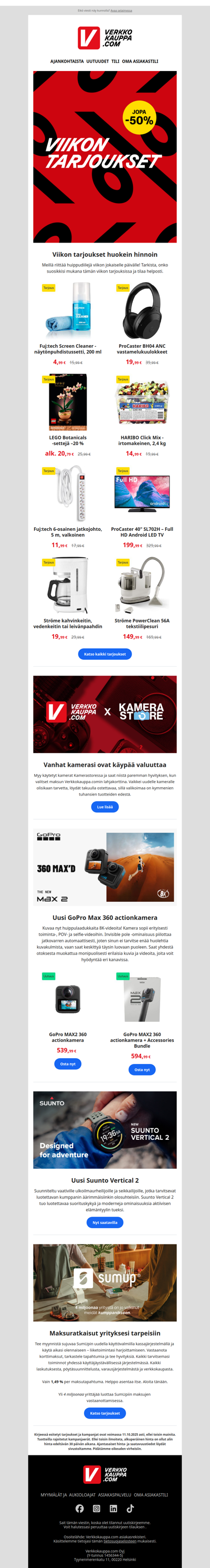 Parhaita diilejä riittää viikon jokaiselle päivälle