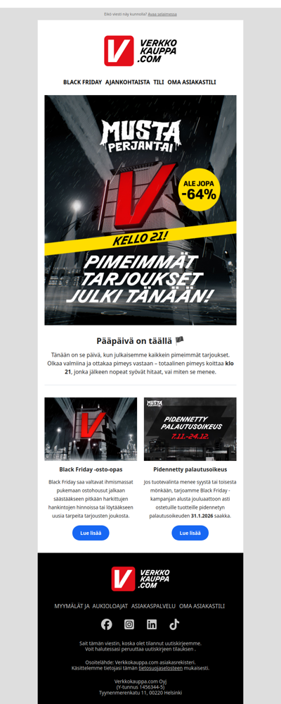 Päätarjoukset julkaistaan klo 21
