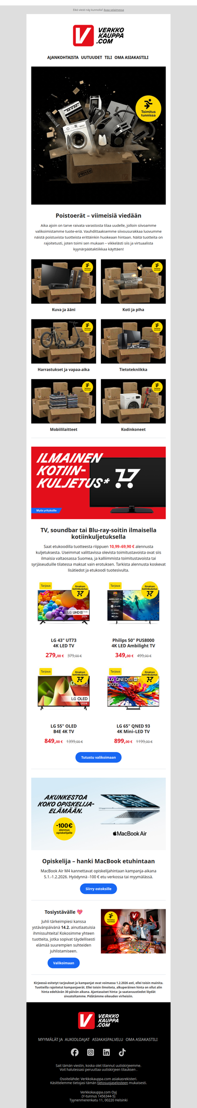 Poistoeriä hävityshintaan 🛒