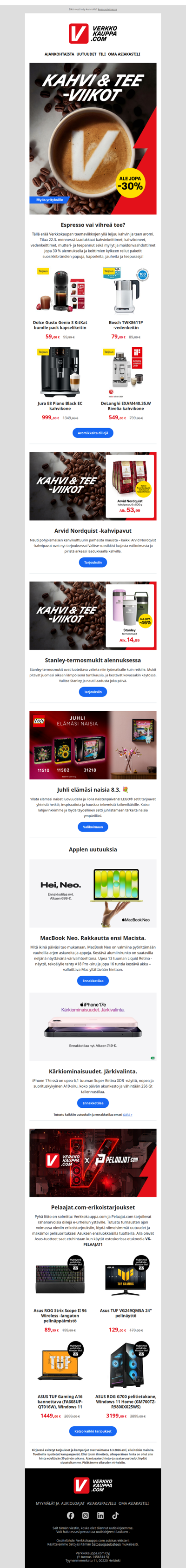 Aromikkaita diilejä ☕️ jopa -30%