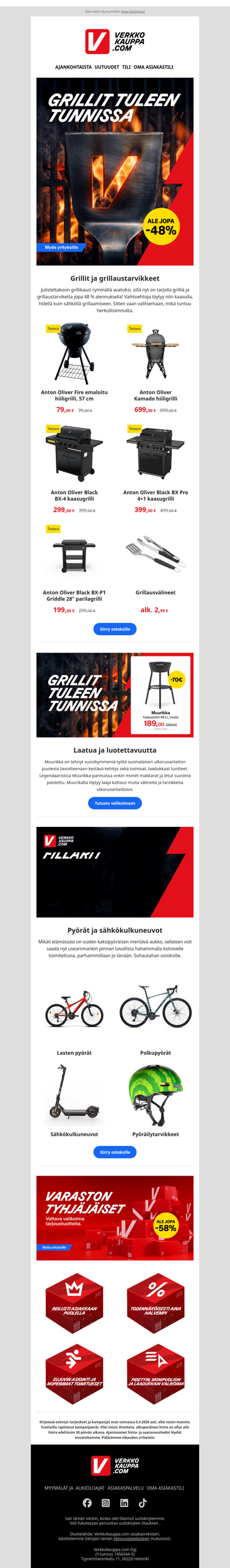 Grillikausi avattu 🔥 ALE jopa -48%