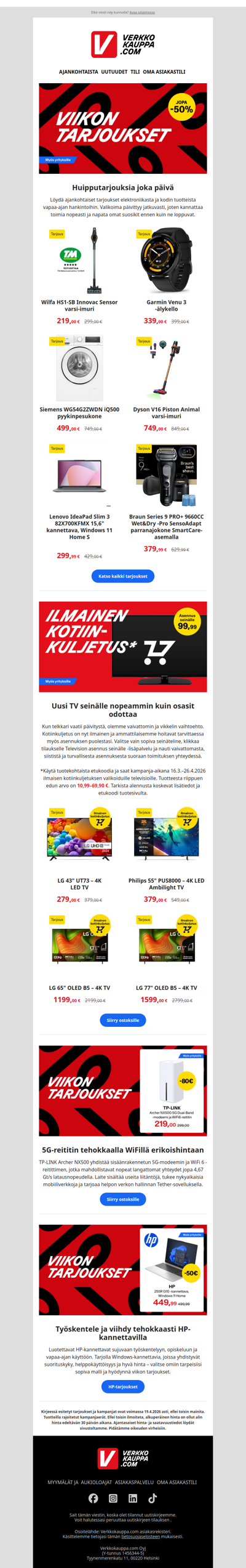 Huipputarjouksia juuri nyt ✨