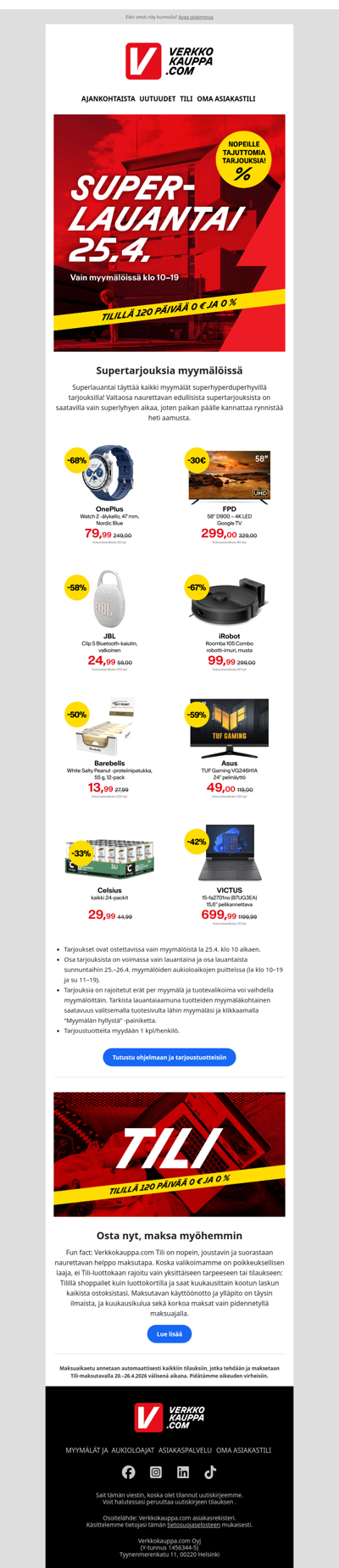 Myymälöissä juhlitaan 🥳