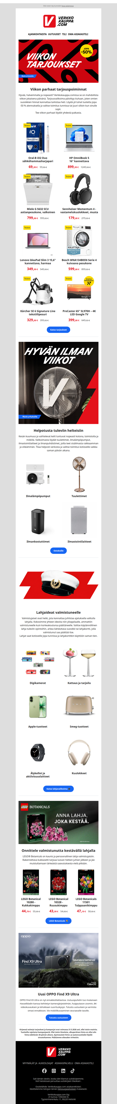 Tarjouspoimintoja jopa -50 % 👀