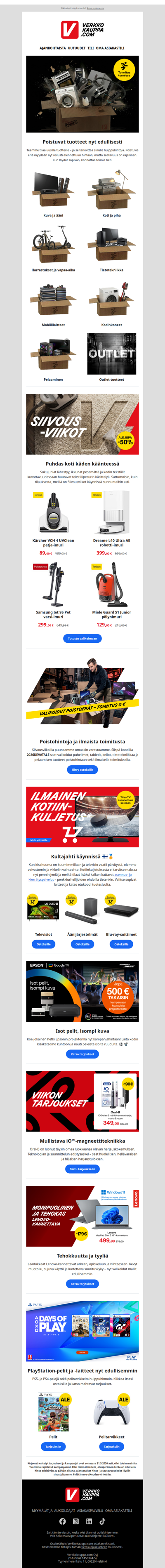 Poistoeriä hävityshintaan 🛍️