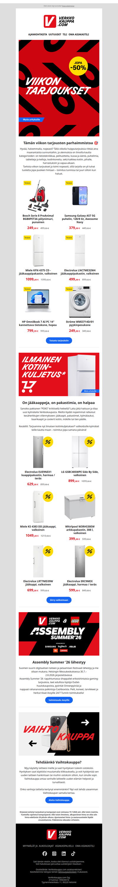 Huipputarjouksia koko viikolle 💥