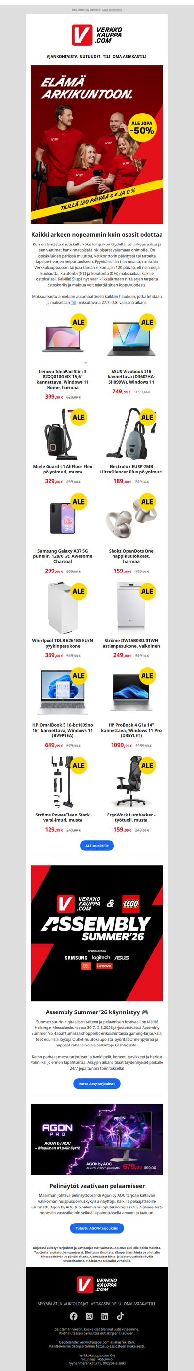 Elämä arkikuntoon jopa -50 % tarjouksilla 🛍️