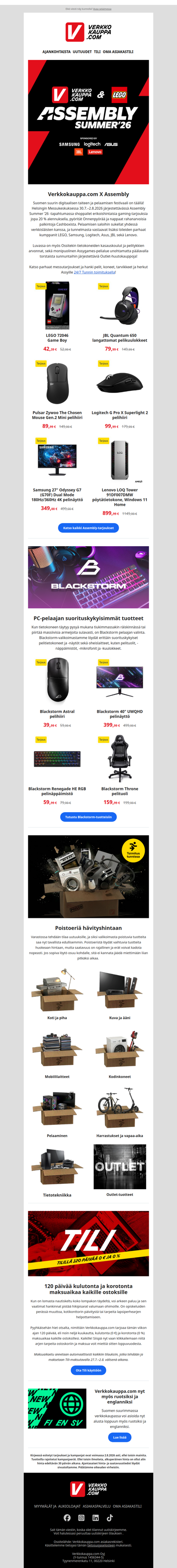 Assemblyt alkoivat 👾 Mieletön määrä gaming-tarjouksia