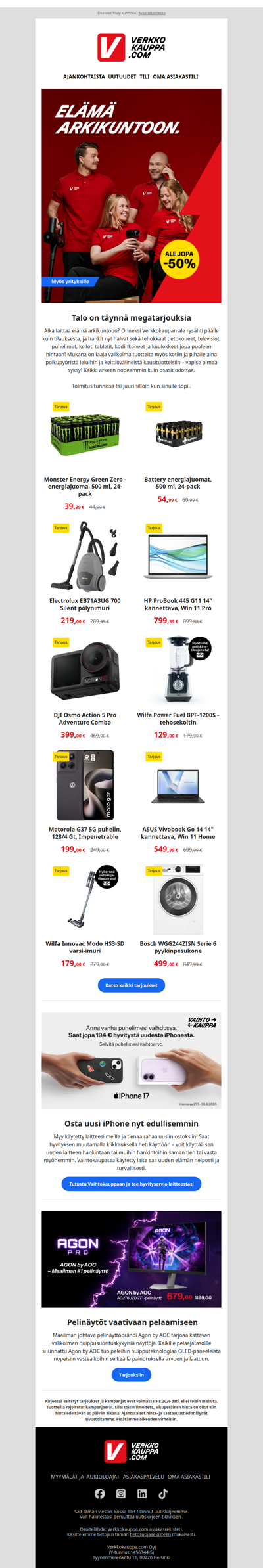 Starttaa arki fiksusti – ALE jopa -50 %