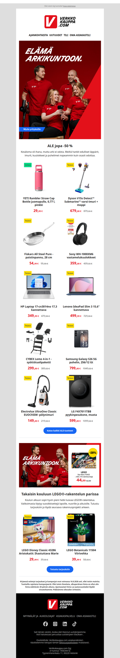 Vapise maanantai, tarjoukset tulivat