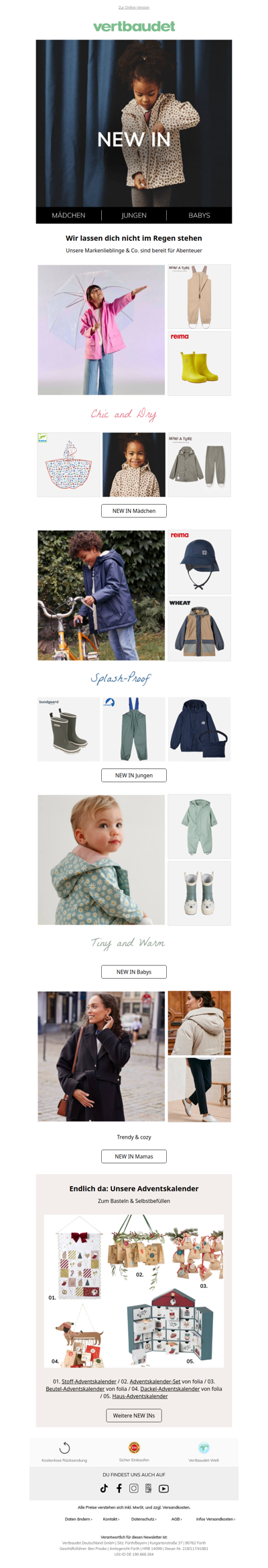 Regenwolken? Machen uns nichts aus ☔