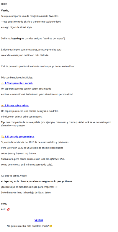 ¿Lista para dominar el arte del layering? 😉