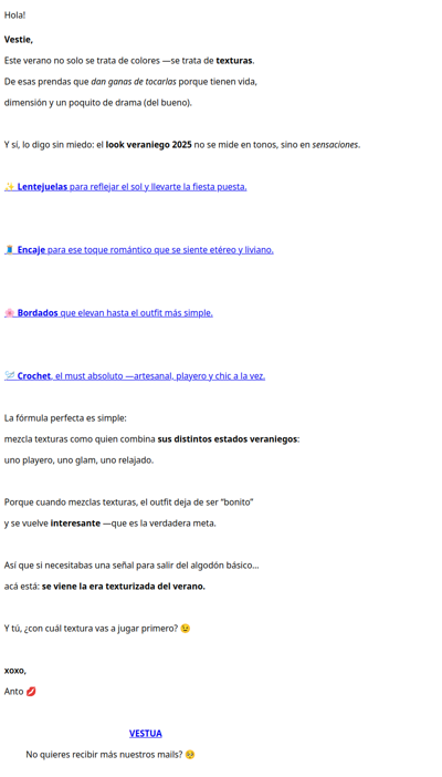 Las texturas del verano ☀️