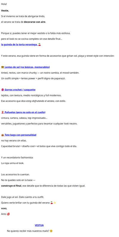 La guinda del look veraniego 🍒☀️