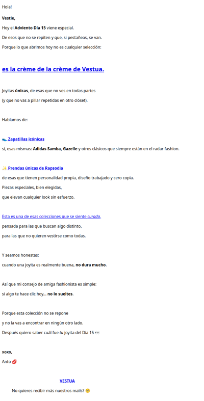 Adviento Día 15: la crème de la crème 👀✨