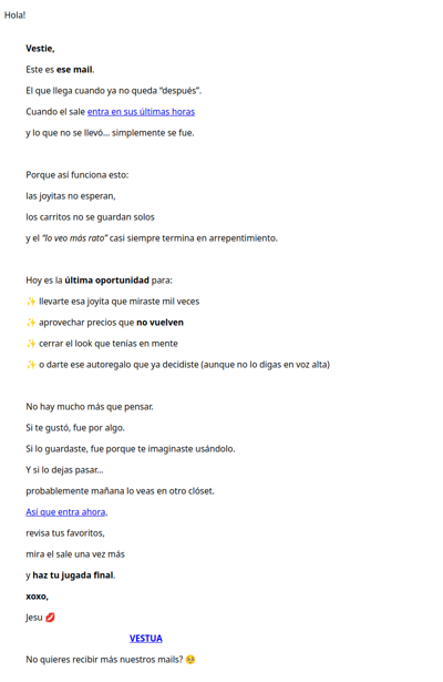 Últimas horas: después no digas que no te avisamos ⏰