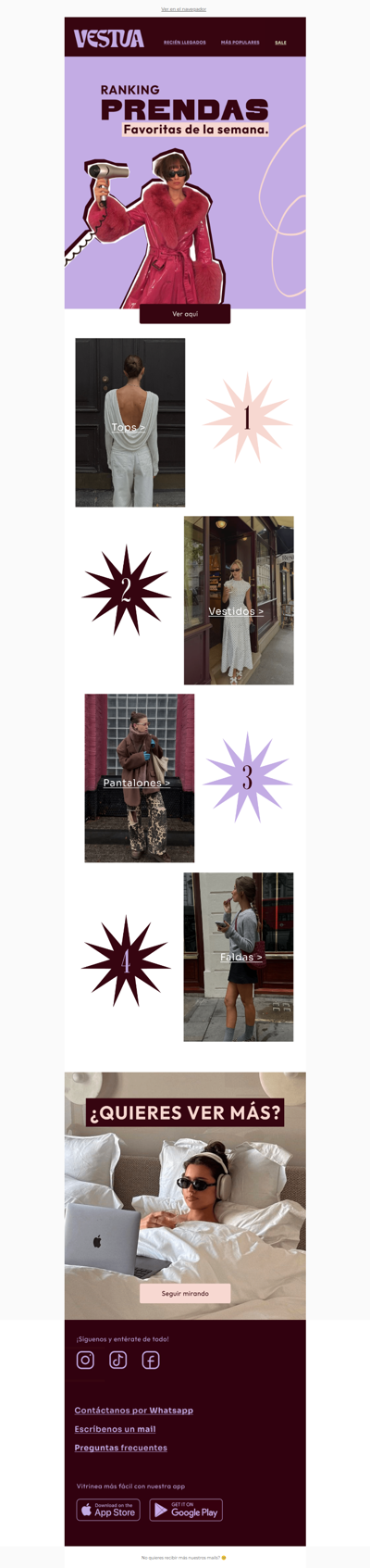 Te mostramos las prendas mas elegidas esta semana