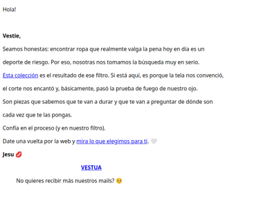 Lo que SÍ usaríamos nosotras