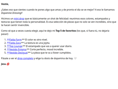 Mi dosis de dopamine dressing es esta... 🌈