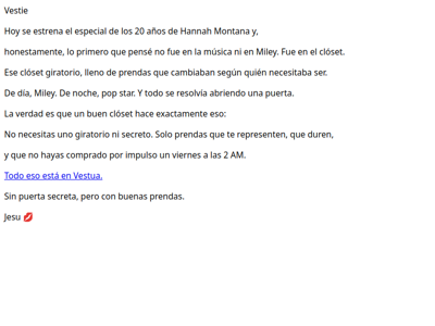 El clóset más famoso cumple 20 años