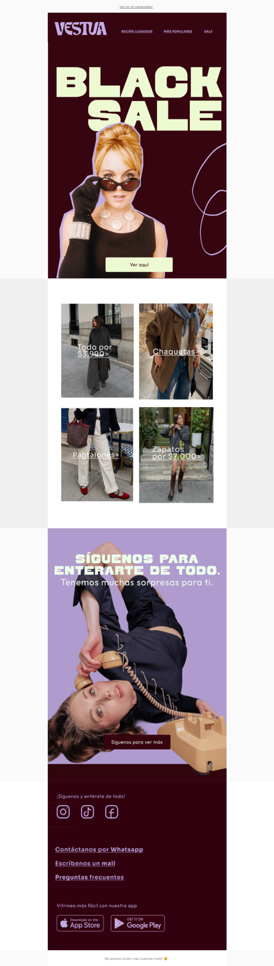 Black sale empieza hoy.