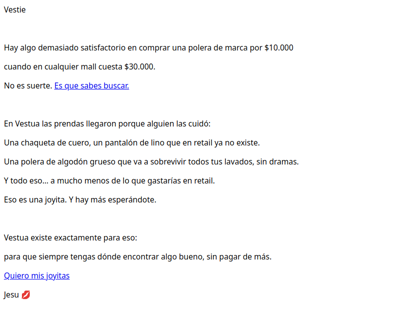 Deja de pagar más, si en Vestua la tienes por menos