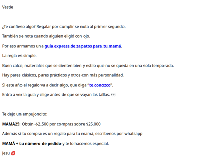Guía express día de la madre