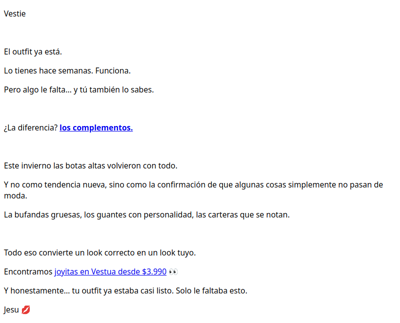El complemento que faltaba está en Vestua.