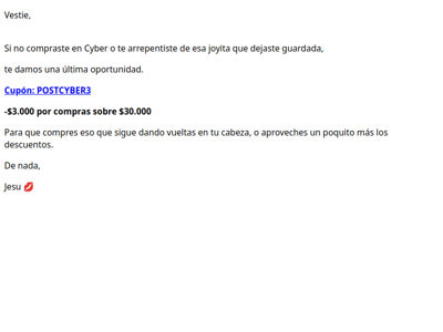 No alcanzaste a agarrar el Cyber?