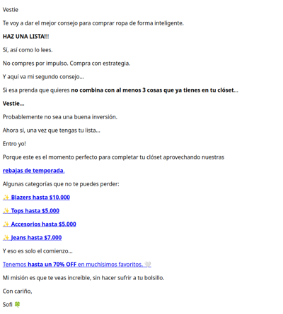 El mejor consejo para comprar ropa (y no arrepentirte)