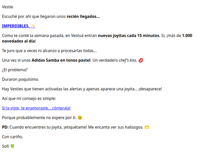 👀 Acaban de llegar unas joyitas… y no van a durar