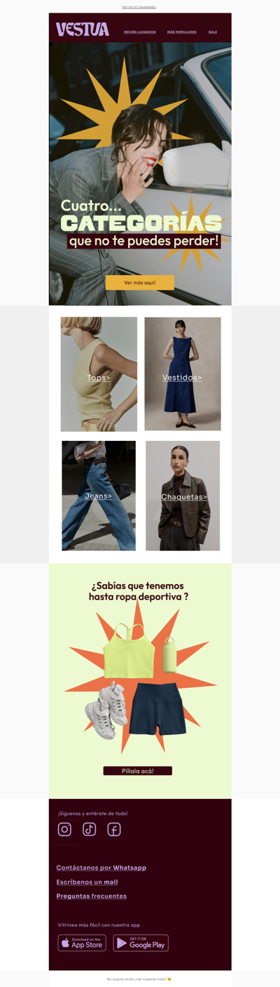 LAS TOP 4 CATEGORIAS