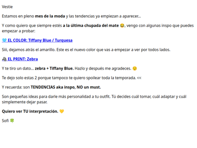 Vestie, estas tendencias ya están apareciendo…