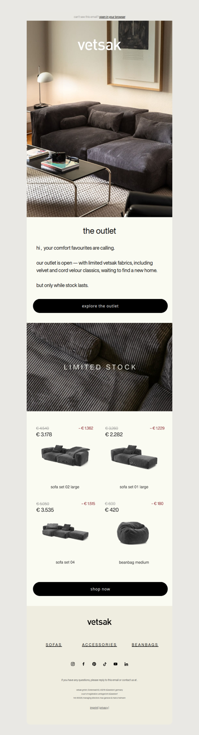 comfort feels even better at 40% off