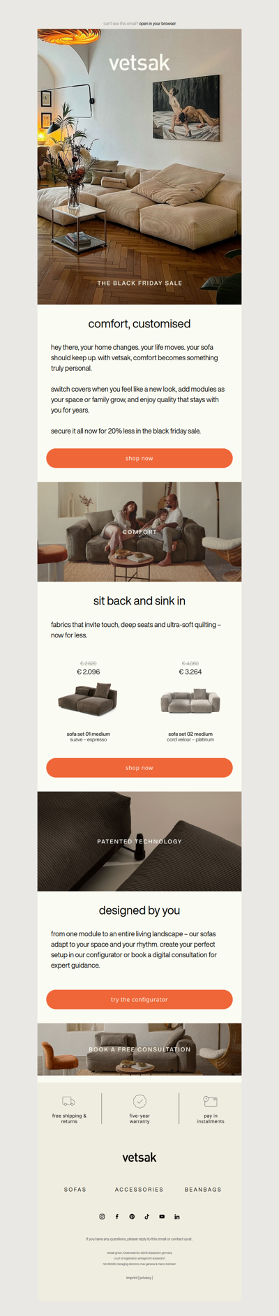 20% off comfort that changes with you