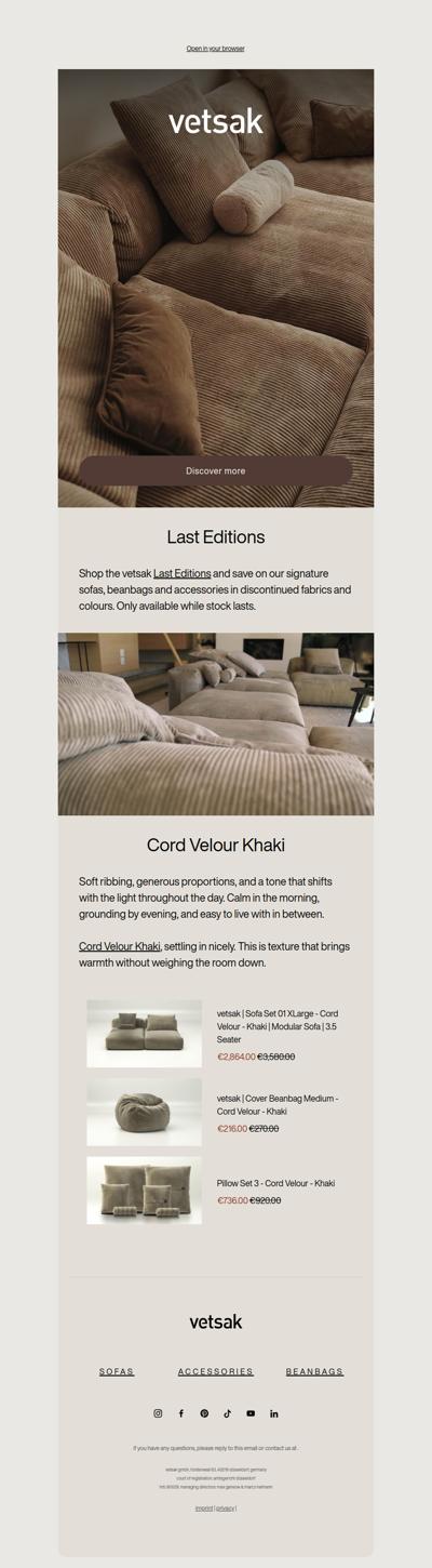 Last Editions: Cord Velour Khaki