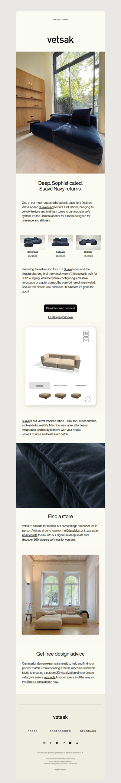 Back in blue, 20% off.