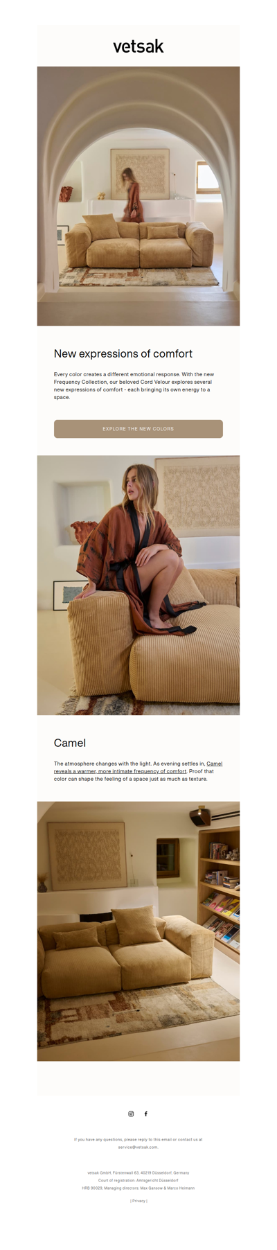 Cord Velour: discover the new colors.