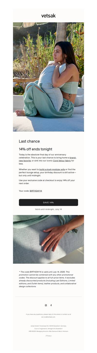 Last chance.